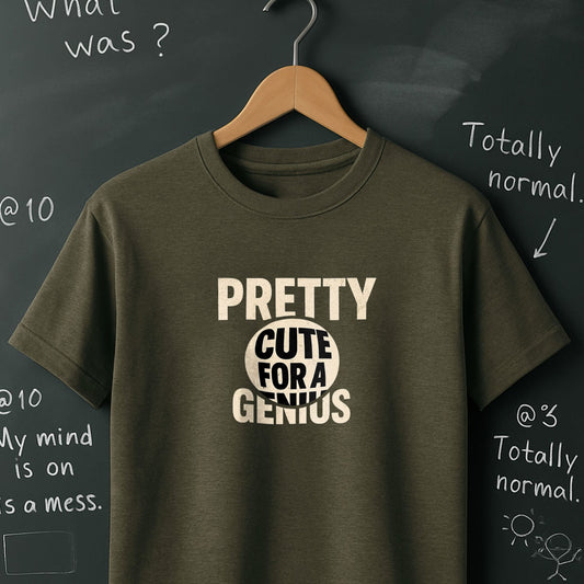 Pretty Cute for a Genius - T-Shirt