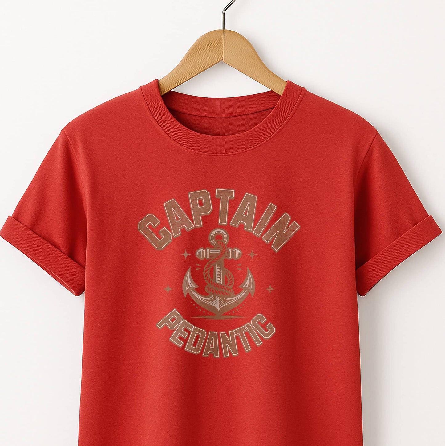 Captain Pedantic T-Shirt — Funny Nerdy Captain Design
