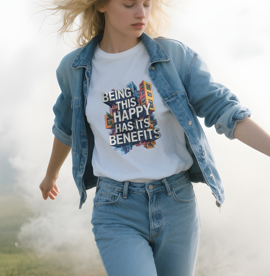 Being This Happy Has Its Benefits - T-Shirt