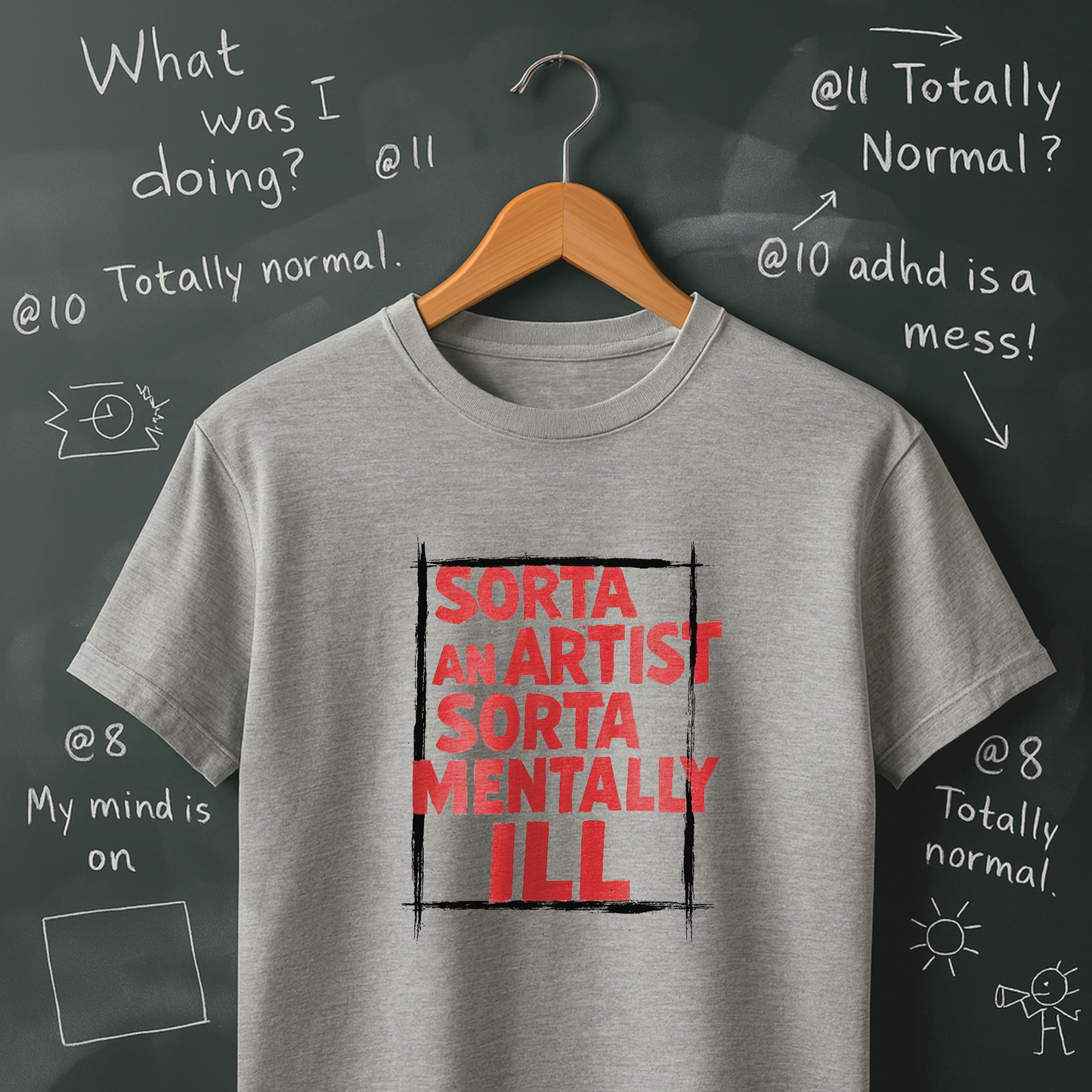 Sorta an Artist Sorta Mentally Ill T-Shirt