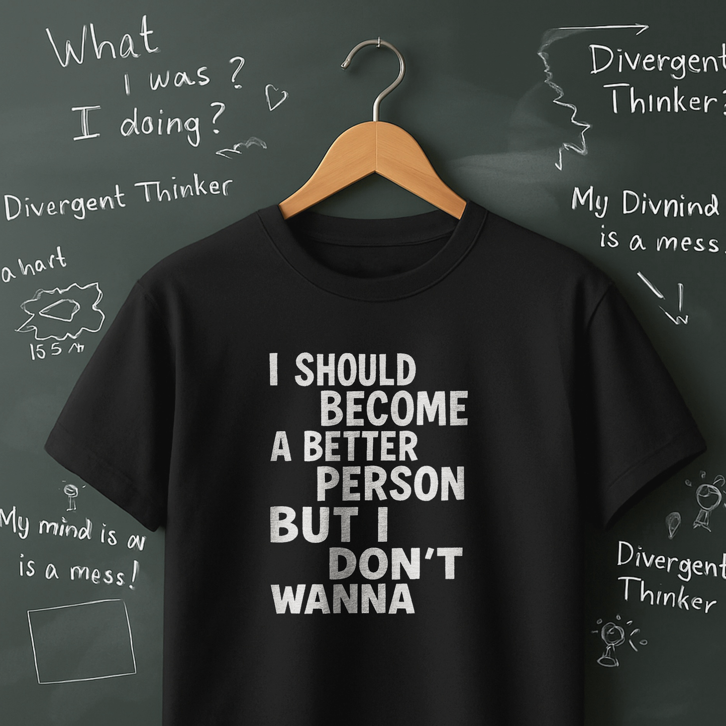 I Should Become a Better Person But I Don't Wanna T-Shirt