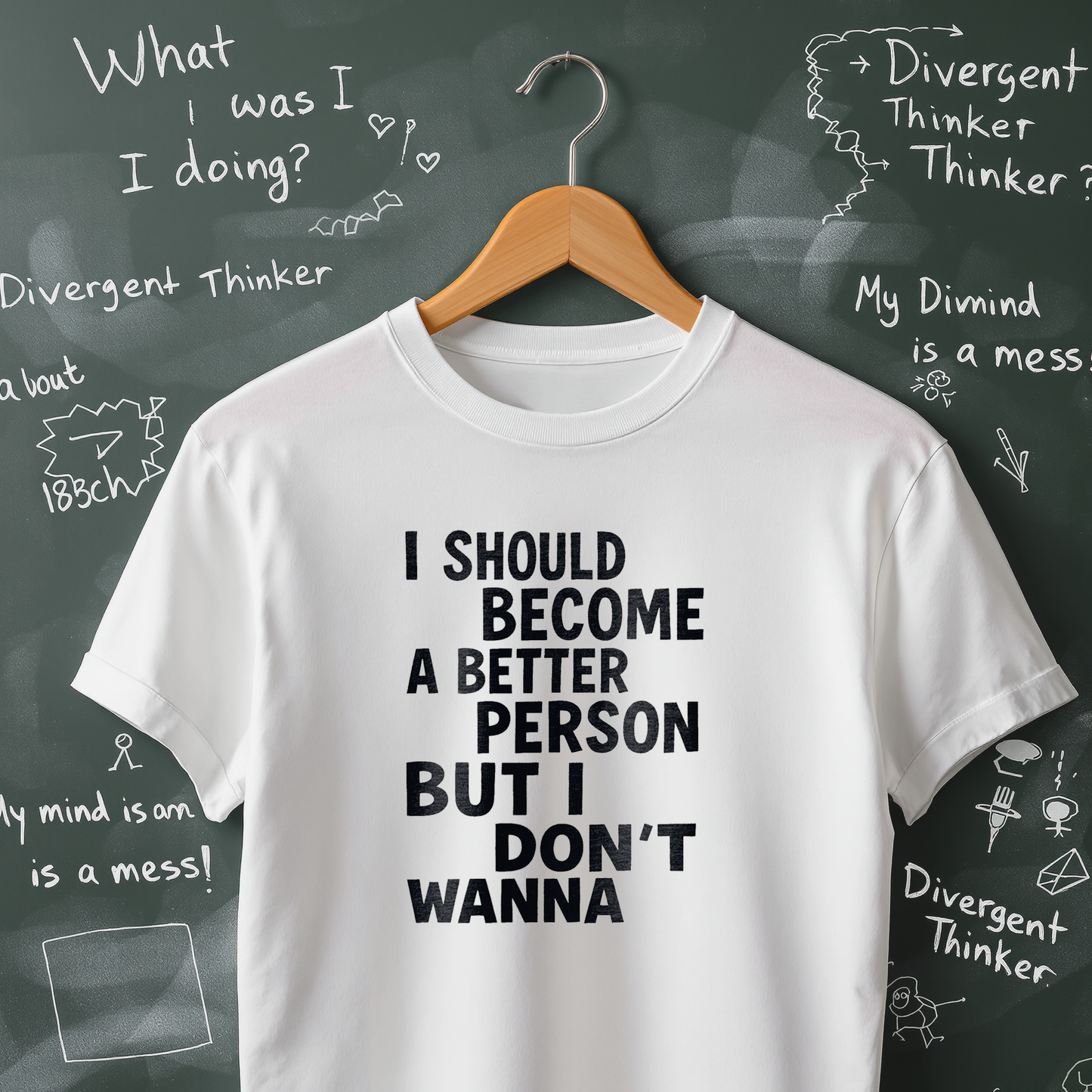 I Should Become a Better Person But I Don't Wanna T-Shirt