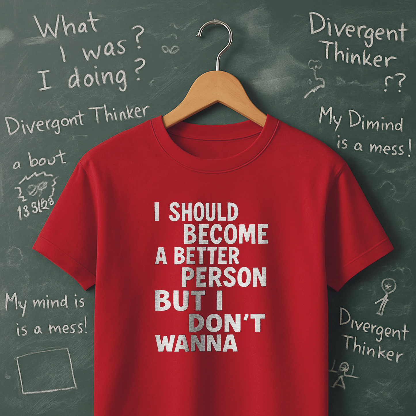 I Should Become a Better Person But I Don't Wanna T-Shirt