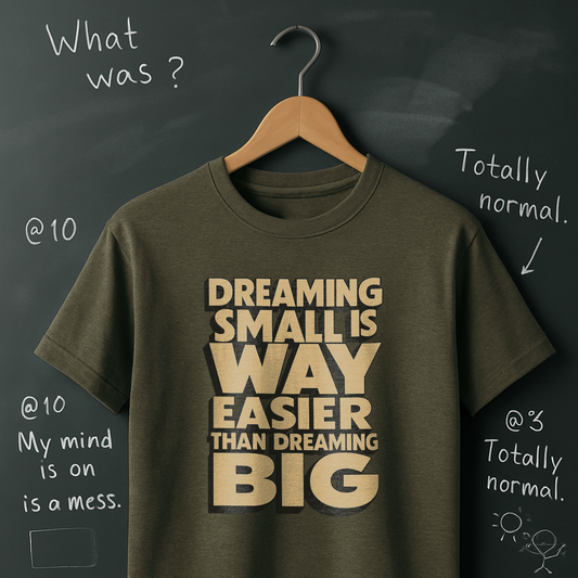 Dreaming Small is Way Easier Than Dreaming Big T-Shirt