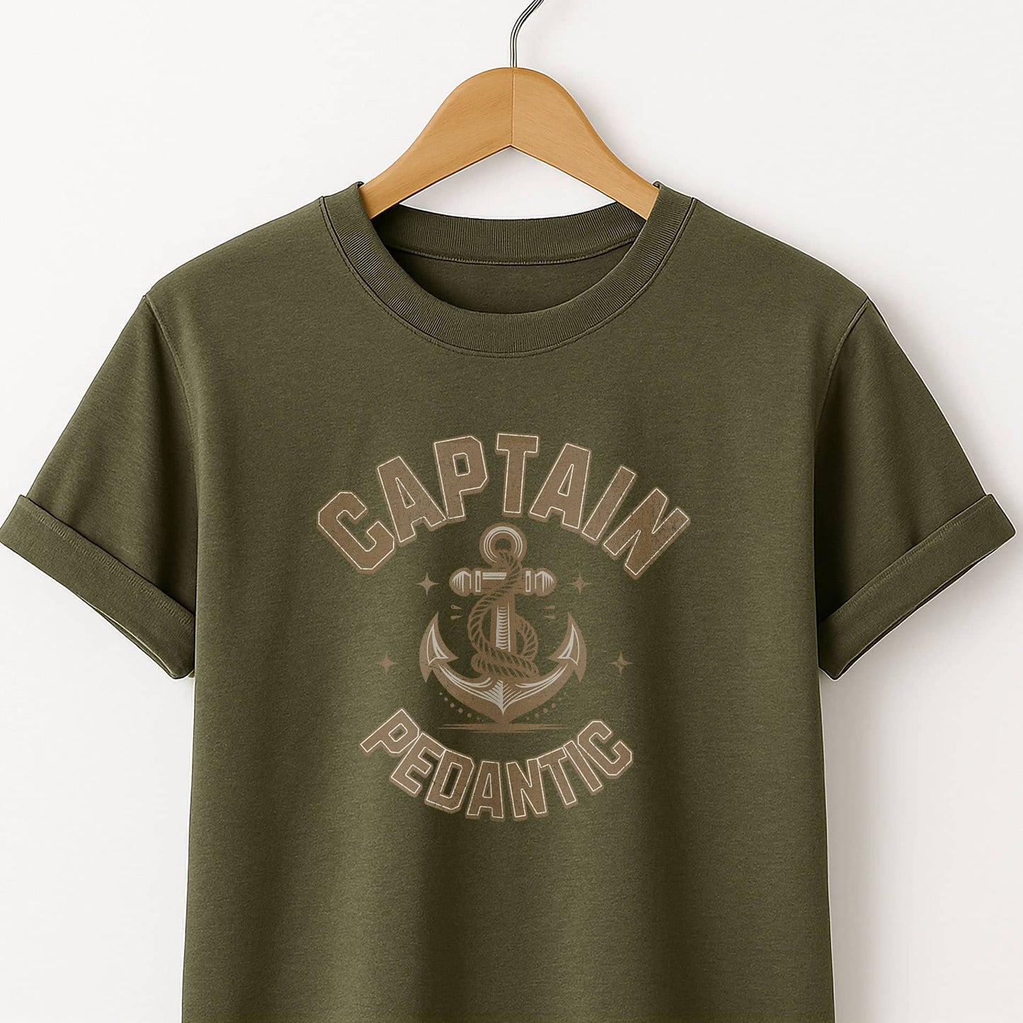 Captain Pedantic T-Shirt — Funny Nerdy Captain Design