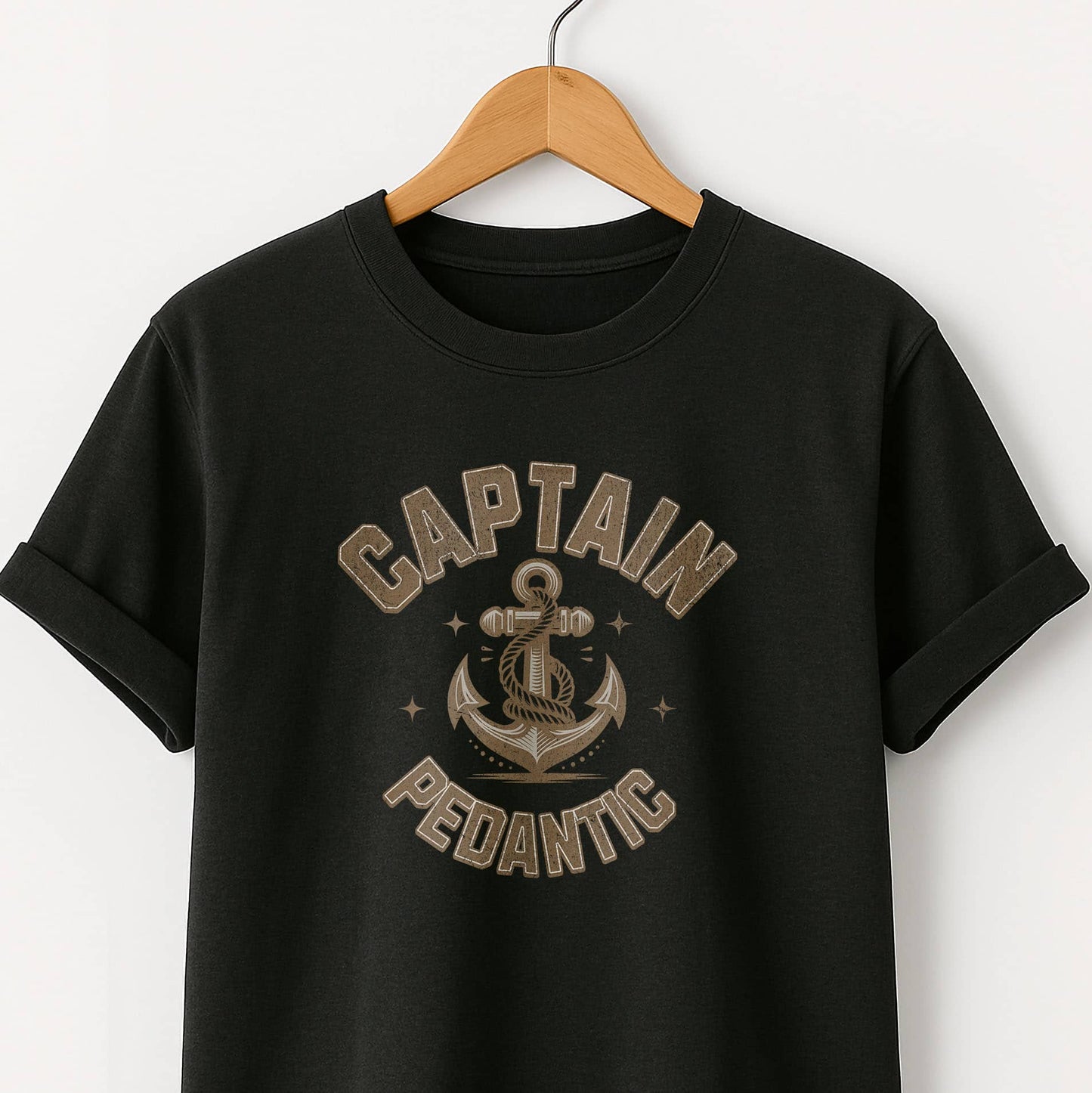 Captain Pedantic T-Shirt — Funny Nerdy Captain Design