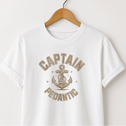 Captain Pedantic T-Shirt — Funny Nerdy Captain Design