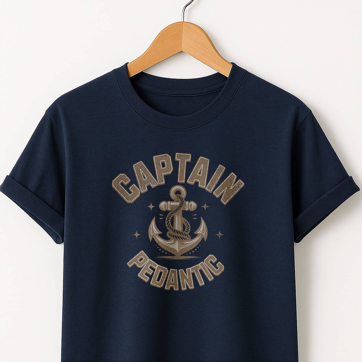 Captain Pedantic T-Shirt — Funny Nerdy Captain Design