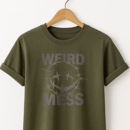 Weird Mess Graphic Funny Self-Deprecating Tee