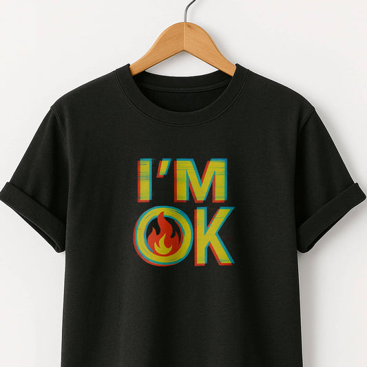 I'm ok  T-Shirt   Minimal Comfort Tee with Bold Text