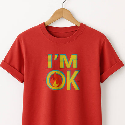 I'm ok  T-Shirt   Minimal Comfort Tee with Bold Text