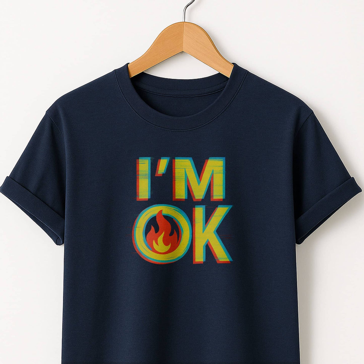 I'm ok  T-Shirt   Minimal Comfort Tee with Bold Text