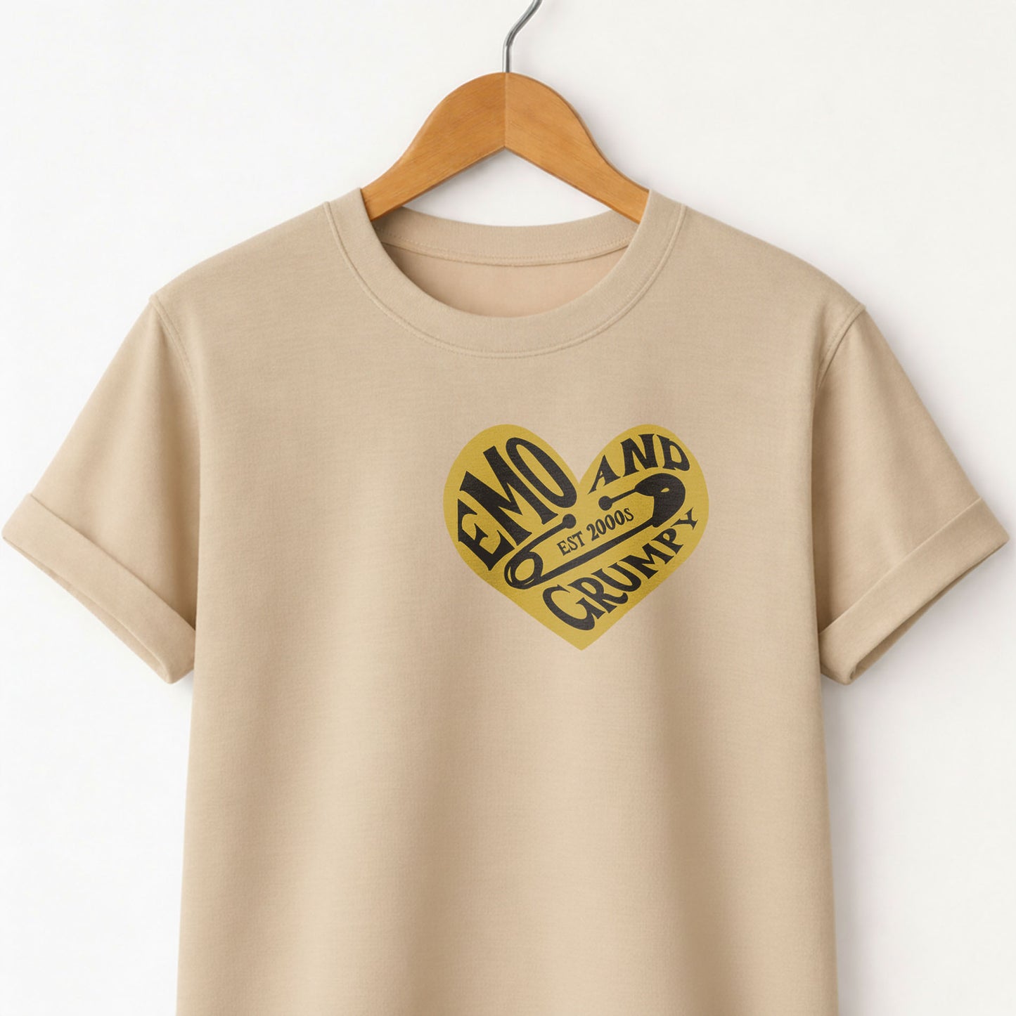 Emo & Grumpy T-Shirt — Moody Graphic Tee for Teens & Alternative Style