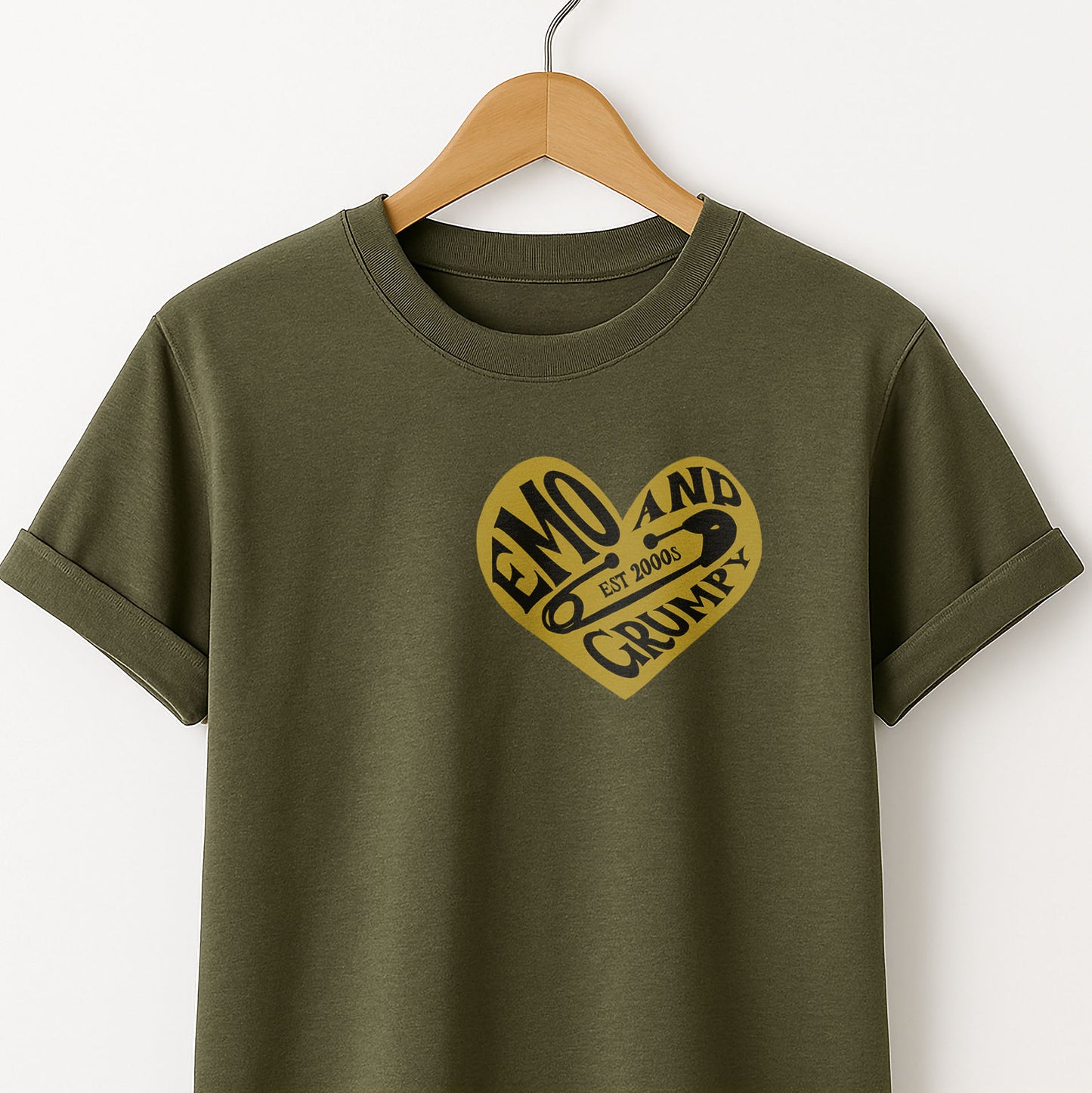 Emo & Grumpy T-Shirt — Moody Graphic Tee for Teens & Alternative Style