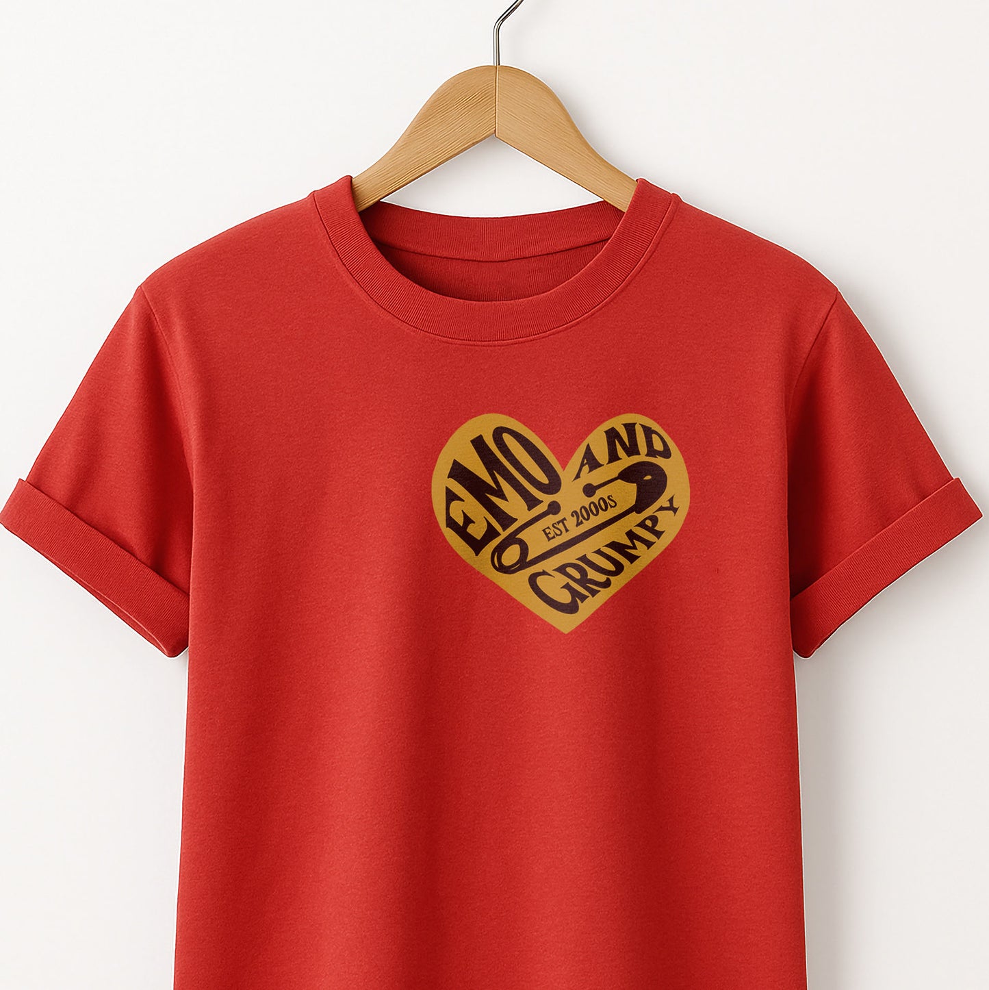 Emo & Grumpy T-Shirt — Moody Graphic Tee for Teens & Alternative Style
