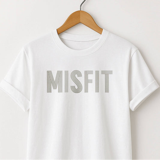 Misfit T-Shirt — Minimal Retro Line Typography