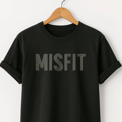 Misfit T-Shirt — Minimal Retro Line Typography