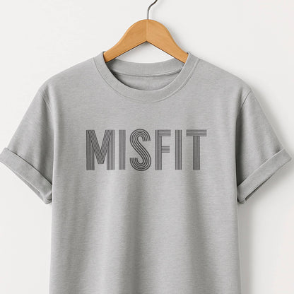 Misfit T-Shirt — Minimal Retro Line Typography