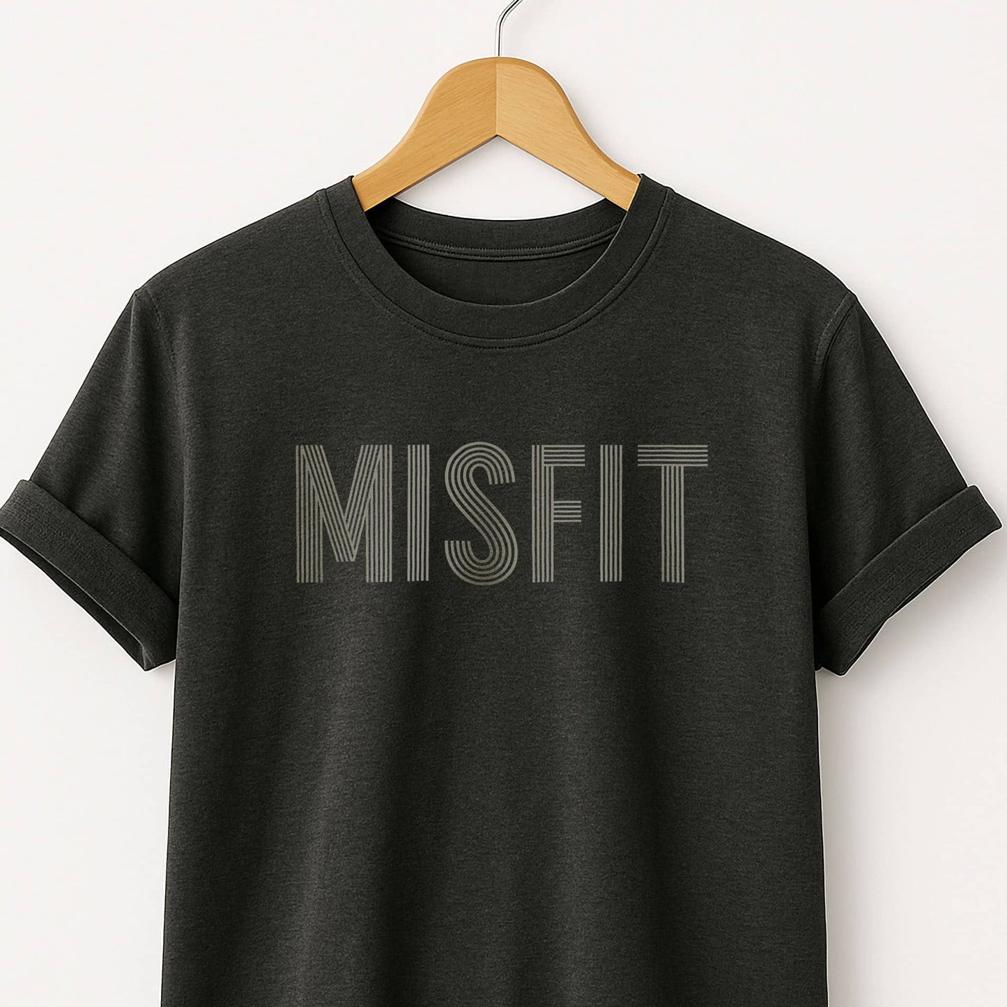 Misfit T-Shirt — Minimal Retro Line Typography