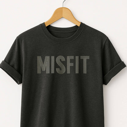 Misfit T-Shirt — Minimal Retro Line Typography