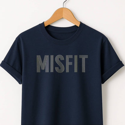 Misfit T-Shirt — Minimal Retro Line Typography