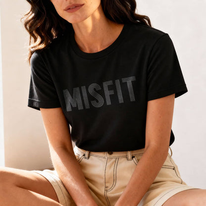 Misfit T-Shirt — Minimal Retro Line Typography