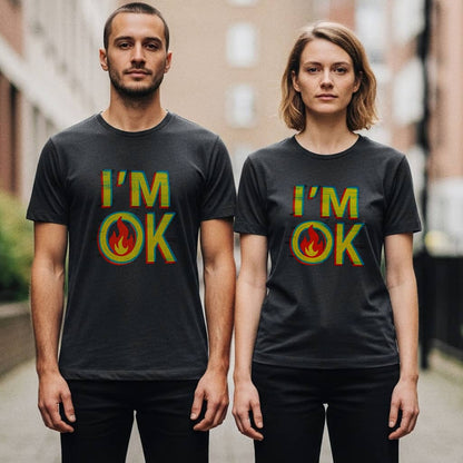 I'm ok  T-Shirt   Minimal Comfort Tee with Bold Text