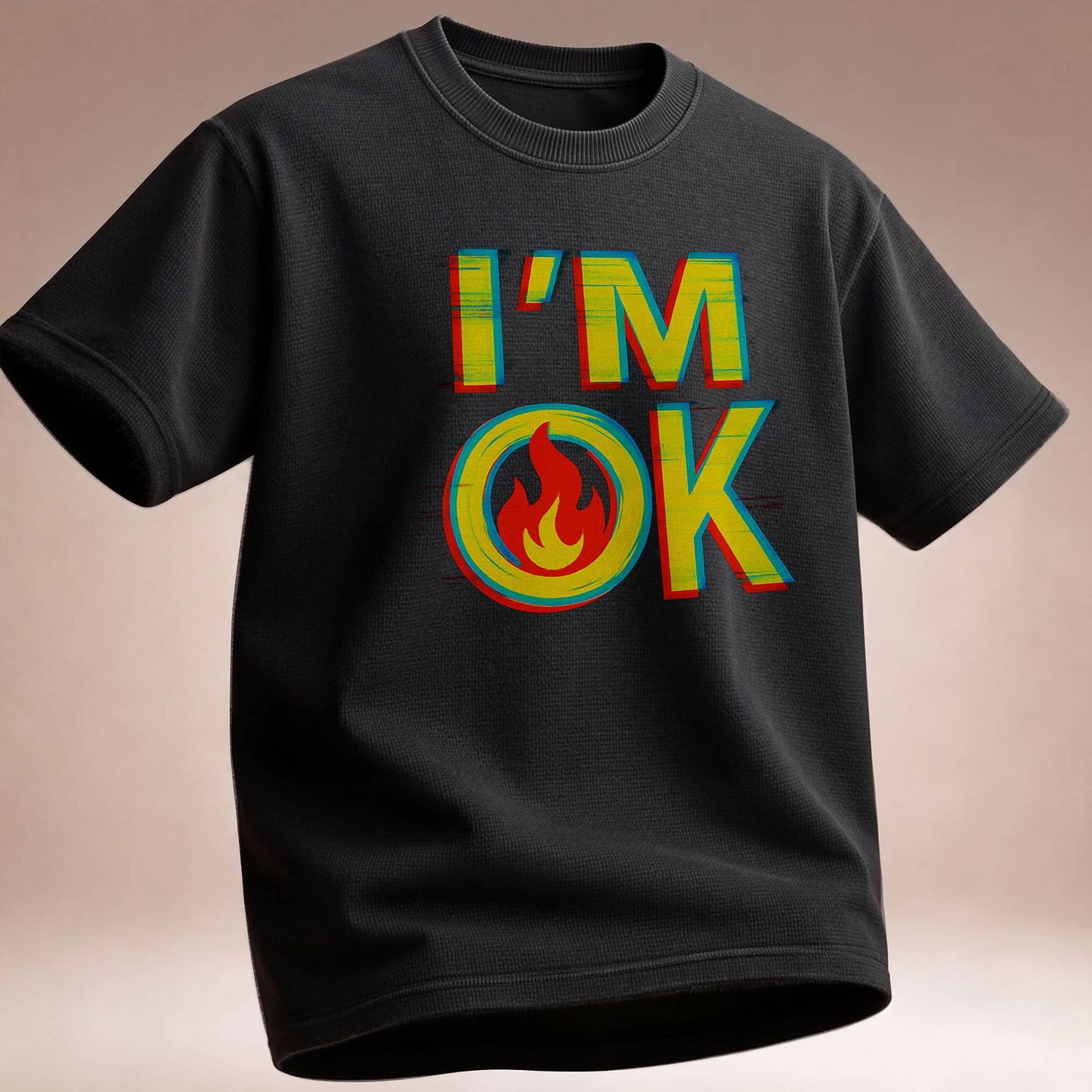 I'm ok  T-Shirt   Minimal Comfort Tee with Bold Text