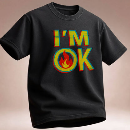 I'm ok  T-Shirt   Minimal Comfort Tee with Bold Text