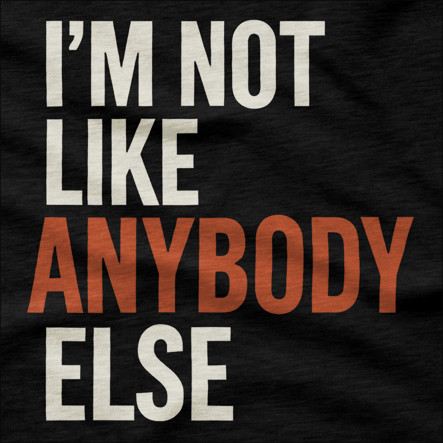 I'm Not Like Anybody Else T-Shirt