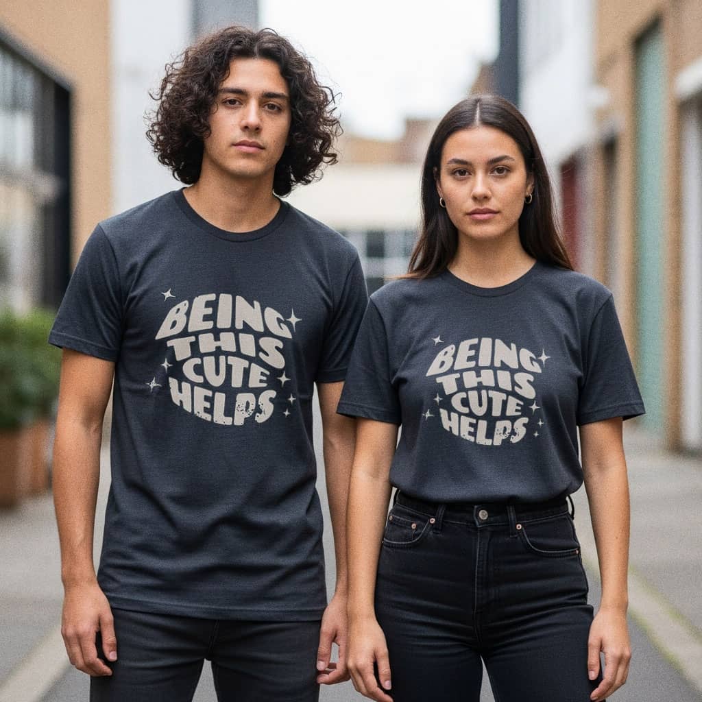 Being This Cute Helps - T-Shirt